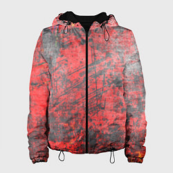 Куртка с капюшоном женская Абстракция - grunge vibe, цвет: 3D-черный