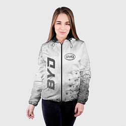 Куртка с капюшоном женская BYD - white gradient вертикально, цвет: 3D-черный — фото 2