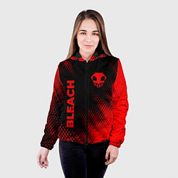 Куртка с капюшоном женская Bleach - red gradient вертикально, цвет: 3D-черный — фото 2