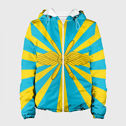 Куртка с капюшоном женская Воздушно-космические силы, цвет: 3D-белый