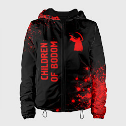 Куртка с капюшоном женская Children of Bodom - red gradient вертикально, цвет: 3D-черный