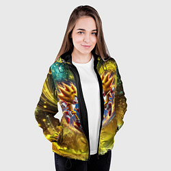 Куртка с капюшоном женская Sonic and Shadow battle in space - movie, цвет: 3D-черный — фото 2