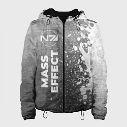 Куртка с капюшоном женская Mass Effect - grey gradient по-вертикали, цвет: 3D-черный
