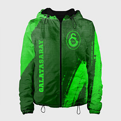 Куртка с капюшоном женская Galatasaray - green gradient вертикально, цвет: 3D-черный