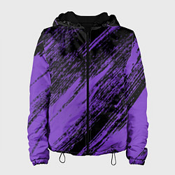 Куртка с капюшоном женская The color is purple and black, цвет: 3D-черный