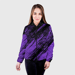 Куртка с капюшоном женская The color is purple and black, цвет: 3D-черный — фото 2
