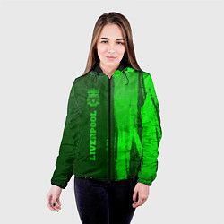 Куртка с капюшоном женская Liverpool - green gradient по-вертикали, цвет: 3D-черный — фото 2