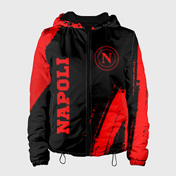 Куртка с капюшоном женская Napoli - red gradient вертикально, цвет: 3D-черный