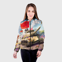 Куртка с капюшоном женская Русский танк, цвет: 3D-черный — фото 2
