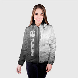 Куртка с капюшоном женская Babymetal - grey gradient по-вертикали, цвет: 3D-черный — фото 2
