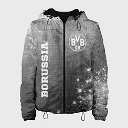 Куртка с капюшоном женская Borussia - grey gradient вертикально, цвет: 3D-черный
