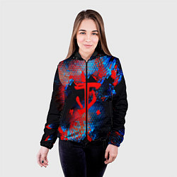 Куртка с капюшоном женская Doom космическая абстракция, цвет: 3D-черный — фото 2