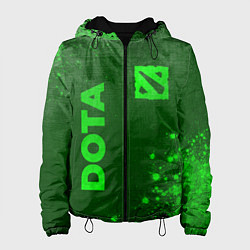 Куртка с капюшоном женская Dota - green gradient вертикально, цвет: 3D-черный