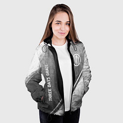 Куртка с капюшоном женская Three Days Grace - grey gradient вертикально, цвет: 3D-черный — фото 2