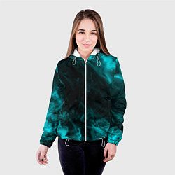 Куртка с капюшоном женская Neon smoke, цвет: 3D-белый — фото 2