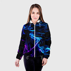 Куртка с капюшоном женская Color blue pink, цвет: 3D-белый — фото 2