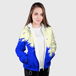 Куртка с капюшоном женская Color blue white, цвет: 3D-белый — фото 2