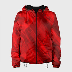 Куртка с капюшоном женская Красный камень абстракция, цвет: 3D-черный