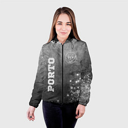 Куртка с капюшоном женская Porto - grey gradient вертикально, цвет: 3D-черный — фото 2