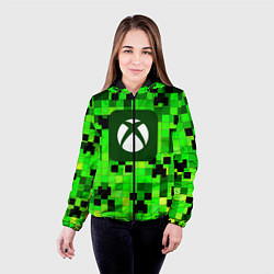 Куртка с капюшоном женская Minecraft xbox, цвет: 3D-черный — фото 2