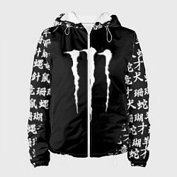 Куртка с капюшоном женская Monster energy japan symbol, цвет: 3D-белый