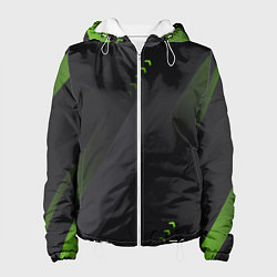Куртка с капюшоном женская Color black green, цвет: 3D-белый