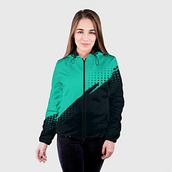 Куртка с капюшоном женская Color black light blue, цвет: 3D-черный — фото 2