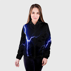 Куртка с капюшоном женская Lightning blue, цвет: 3D-черный — фото 2