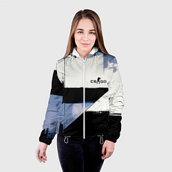 Куртка с капюшоном женская CS GO контрудар, цвет: 3D-белый — фото 2