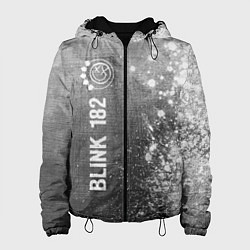 Куртка с капюшоном женская Blink 182 - grey gradient по-вертикали, цвет: 3D-черный
