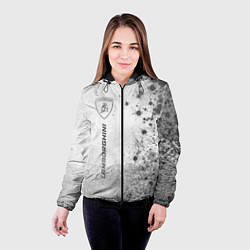 Куртка с капюшоном женская Lamborghini - white gradient по-вертикали, цвет: 3D-черный — фото 2