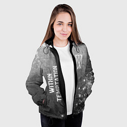 Куртка с капюшоном женская Within Temptation - grey gradient вертикально, цвет: 3D-черный — фото 2
