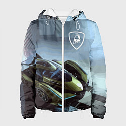 Куртка с капюшоном женская Lamborghini - motorsport extreme, цвет: 3D-белый