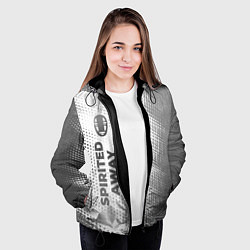 Куртка с капюшоном женская Spirited Away - white gradient по-вертикали, цвет: 3D-черный — фото 2