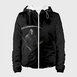 Куртка с капюшоном женская Memento mortis, цвет: 3D-белый