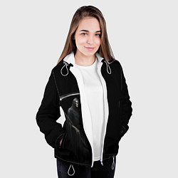 Куртка с капюшоном женская Memento mortis, цвет: 3D-белый — фото 2