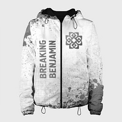 Куртка с капюшоном женская Breaking Benjamin - white gradient вертикально, цвет: 3D-черный