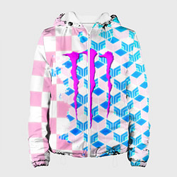 Куртка с капюшоном женская Monster energy neon anime, цвет: 3D-белый