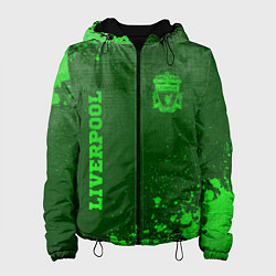 Куртка с капюшоном женская Liverpool - green gradient вертикально, цвет: 3D-черный