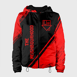 Куртка с капюшоном женская The Neighbourhood - red gradient вертикально, цвет: 3D-черный
