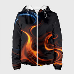 Куртка с капюшоном женская The color is fire orange, цвет: 3D-белый