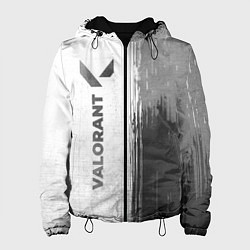 Куртка с капюшоном женская Valorant - white gradient по-вертикали, цвет: 3D-черный
