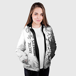 Куртка с капюшоном женская Arctic Monkeys - white gradient по-вертикали, цвет: 3D-черный — фото 2