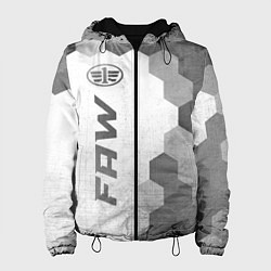 Куртка с капюшоном женская FAW - white gradient по-вертикали, цвет: 3D-черный
