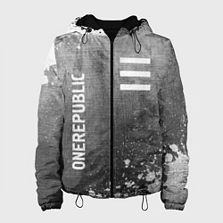 Куртка с капюшоном женская OneRepublic - grey gradient вертикально, цвет: 3D-черный