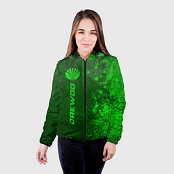 Куртка с капюшоном женская Daewoo - green gradient по-вертикали, цвет: 3D-черный — фото 2