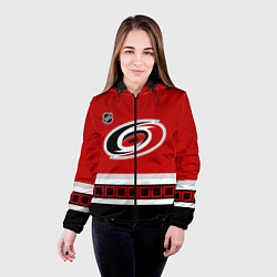 Куртка с капюшоном женская Каролина Харрикейнз хоккей, цвет: 3D-черный — фото 2