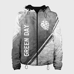 Куртка с капюшоном женская Green Day - grey gradient вертикально, цвет: 3D-черный