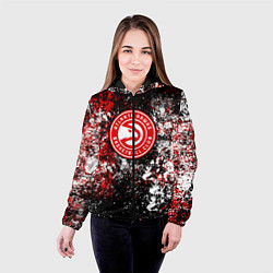 Куртка с капюшоном женская Atlanta Hawks, цвет: 3D-черный — фото 2