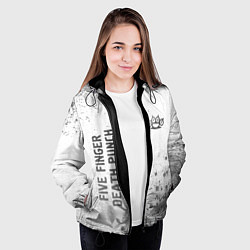 Куртка с капюшоном женская Five Finger Death Punch - white gradient вертикаль, цвет: 3D-черный — фото 2